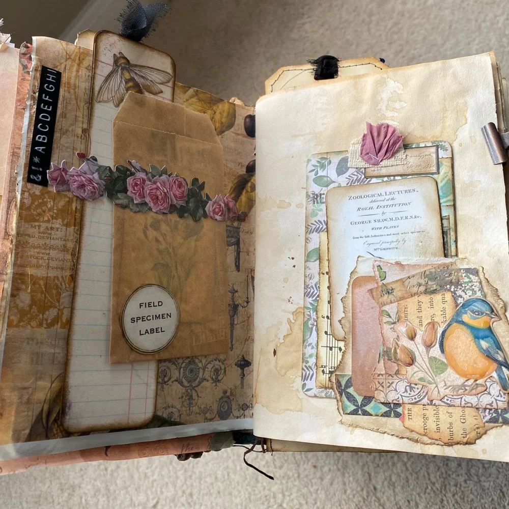 🆕 Handmade Travelers Notebook Junk Journal - Diary of an Edwardian Lady